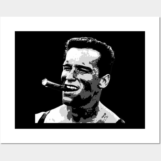 Arnold Schwarzenegger Black and White Wall Art by Nerd_art